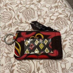 Vera Bradley Red and Yellow Patterned ID Holder